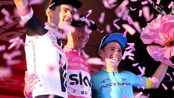 Podio del Giro de Italia 2018