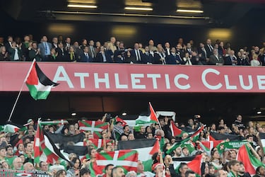 El palco de honor en San Mamés.