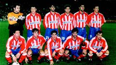 Alineación del Atlético en la 1995-96, con Puma. El año del Doblete