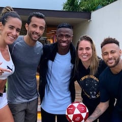 Neymar invitó a Vinicius a jugar al futvoley a su casa de Brasil