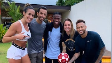 Neymar invitó a Vinicius a jugar al futvoley a su casa de Brasil