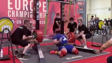 Imágenes sensibles: Se rompe las rodillas al levantar 400 kg