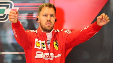 BUDAPEST, HUNGARY - AUGUST 04: Sebastian Vettel of Germany and Ferrari prepares to drive in the garage before the F1 Grand Prix of Hungary at Hungaroring on August 04, 2019 in Budapest, Hungary. (Photo by Lars Baron/Getty Images)