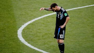 Lionel Messi, ante Islandia. 