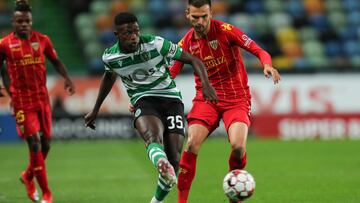 Nuno Mendes, durante un partido de la pasada temporada ante el Tondela.
