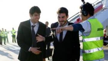 <b>BUEN ROLLO. </b>Kaká fue el objetivo de las bromas de Iker en el viaje.