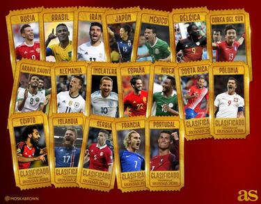 Los 23 calificados al Mundial de Rusia 2018