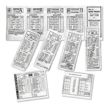 La primera quiniela futbolística consistía en acertar el resultado de 7 partidos. El escrutinio se hacía de modo manual y por ello había que rellenar cuatro cupones iguales (A,B, C Y D). Dos de ellos eran el justificante de la apuesta.