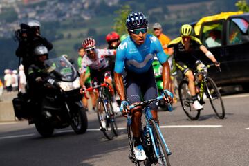 Nairo Quintana protagonizó un ataque de más de 14 kilómetros y logró su primer triunfo en el Tour de Francia de este año.