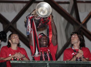 Seedorf disfruta de la Champions League de 2007.