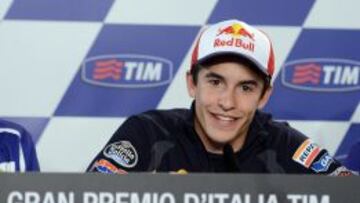 Marc Márquez durante la rueda de prensa oficial del GP de Italia.