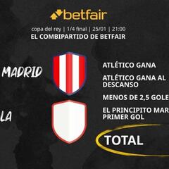Club Atlético de Madrid vs. Sevilla FC: Combipartido de Betfair a cuota 23.0