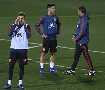 Marco Asensio y Luis Enrique.