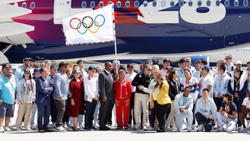 La bandera olímpica ya está en Los Ángeles, sede de los Juegos en 2028.