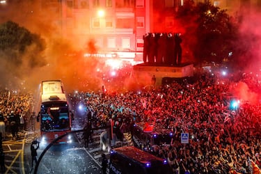 Histórico recibimiento al Valencia antes de la semifinal