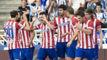 Villa celebra el 1-0.