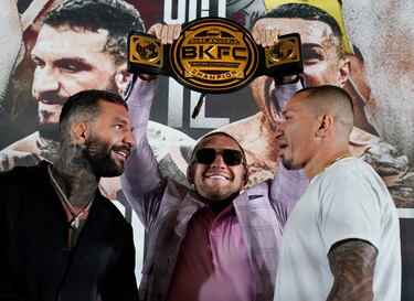 Conor Mcgregor, protagonista de la rueda prensa en el Hotel Hard Rock, presentando la velada de Bare Knuckle Fighting Championship (BKFC) entre Franco Tenaglia y Tony Soto.