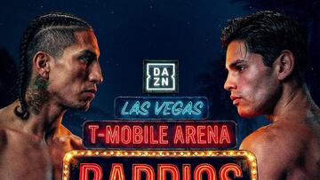 Cartel del combate entre Mario Barrios y Ryan García.