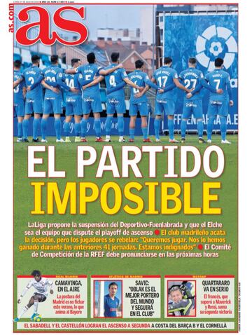 Las portadas de AS de julio