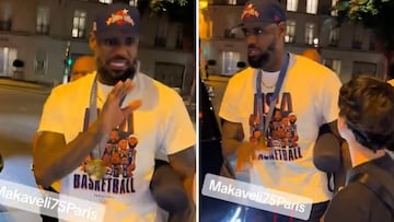 Feísimo gesto de Lebron con un niño