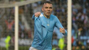 Iago Aspas celebra un gol con el Celta de Vigo