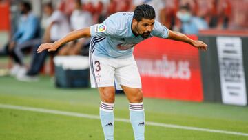 El extremo Nolito, durante el partido disputado por el Mallorca y el Celta en la ciudad balear.