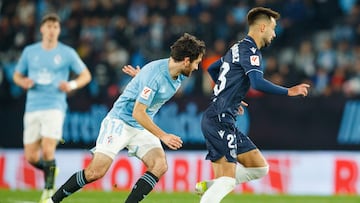 Momento del partido de LaLiga EA Sports entre el Celta y la Real Sociedad.