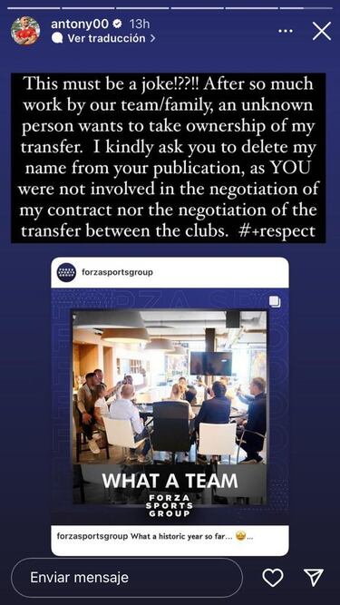 Polémica por el fichaje de 100M€ de Antony: “¿Es un broma…?”