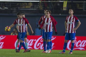 Tristeza jugadores del Atlético en la derrota ante el Villarreal