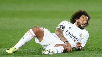 Marcelo se retiró lesionado del duelo contra el Getafe.