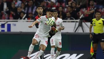 (L-R), Jaziel Martinez of Atlas and Claudio Baeza of Toluca during the game Atlas vs Toluca, corresponding to Round 01 of the Torneo Clausura 2023 of the Liga BBVA MX, at Jalisco Stadium, on February 01, 2023.
<br><br>
(I-D), Jaziel Martinez de Atlas y Claudio Baeza de Toluca durante el partido Atlas vs Toluca, Correspondiente a la Jornada 04 del Torneo Clausura 2023 de la Liga BBVA MX, en el Estadio Jalisco, el 01 de Febrero de 2023.