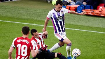 Oscar Plano of Real Valladolid during the spanish league, LaLiga, football match played between Athletic Club v Real Valladolid at San Mames Stadium on April 28, 2021 in Bilbao, Spain.
 AFP7 
 28/04/2021 ONLY FOR USE IN SPAIN