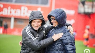 Saludo inicial entre Calero y Etxeberria.