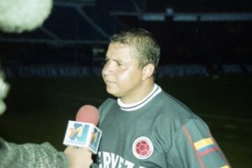 Iván René Valenciano, uno de los máximos goleadores del FPC. Pasó por Junior, Medellín, Cali, Millonarios, Atalanta, entre otros.