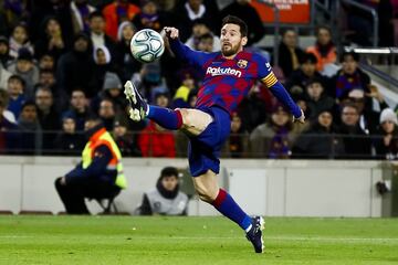 Lionel Messi, extremo derecho del Barcelona 