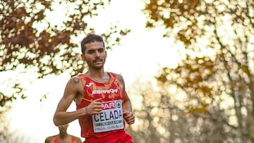 El atleta leonés Raúl Celada, durante una competición.