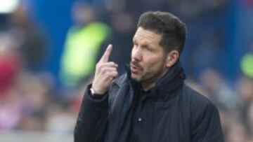 Simeone, durante un partido.