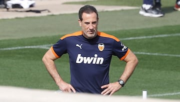 Voro Gonz&aacute;lez, en un entrenamiento del Valencia.