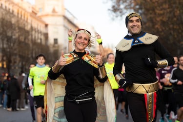 Mucho humor, alegría y disfraces en la carrera popular de la San Silvestre Vallecana. 