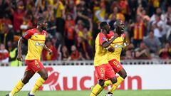 04 Kevin DANSO (rcl) - 08 Seko FOFANA (rcl) during the Ligue 1 Uber Eats match between Lens and Rennes at Stade Bollaert-Delelis on August 27, 2022 in Lens, France. (Photo by Philippe Lecoeur/FEP/Icon Sport via Getty Images) - Photo by Icon sport