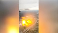A bird hit one of the engines of a plane taking off from the airport in Columbus, Ohio, causing a fire and an emergency landing.