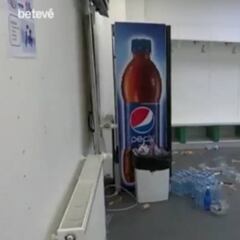 Inside the Barcelona changing room after their win in Prague