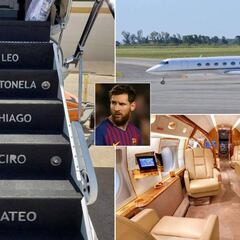 El avión de Messi que transporta a Suárez, Dybala, Ocampos...