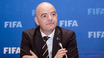 Gianni Infantino, presidente de la FIFA, durante una rueda de prensa.