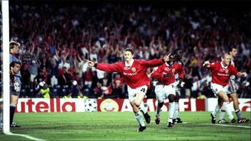 El Manchester United tenía 31 años sin ganar la Copa de Europa. Y parecía que la cuenta se iba a alargar cuando Mario Basler adelantó al Bayer Múnich en la final de la Champions 1998-1999, celebrada en el Camp Nou de Barcelona. Los bávaros estrellaron dos balones en el poste y un desesperado Alex Ferguson echó mano de Sheringham y Solskjaer para remontar. Los dos suplentes realizaron el portento y se consumó una de las remontadas más alucinantes en la historia del fútbol, a segundos del final.