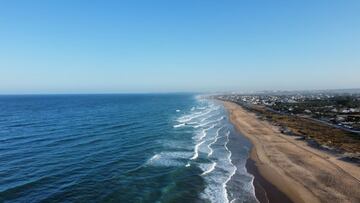 Vista aérea de la playa del Palmar desde la playa de la Mangueta.