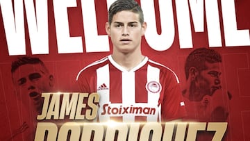 James Rodríguez, nuevo jugador de Olympiacos.