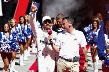 Lewis Hamilton antes del Gran Premio. 