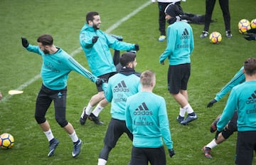 Muchas risas y bromas en el entrenamiento.