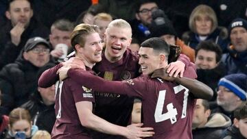 De Bruyne, Haaland y Foden.